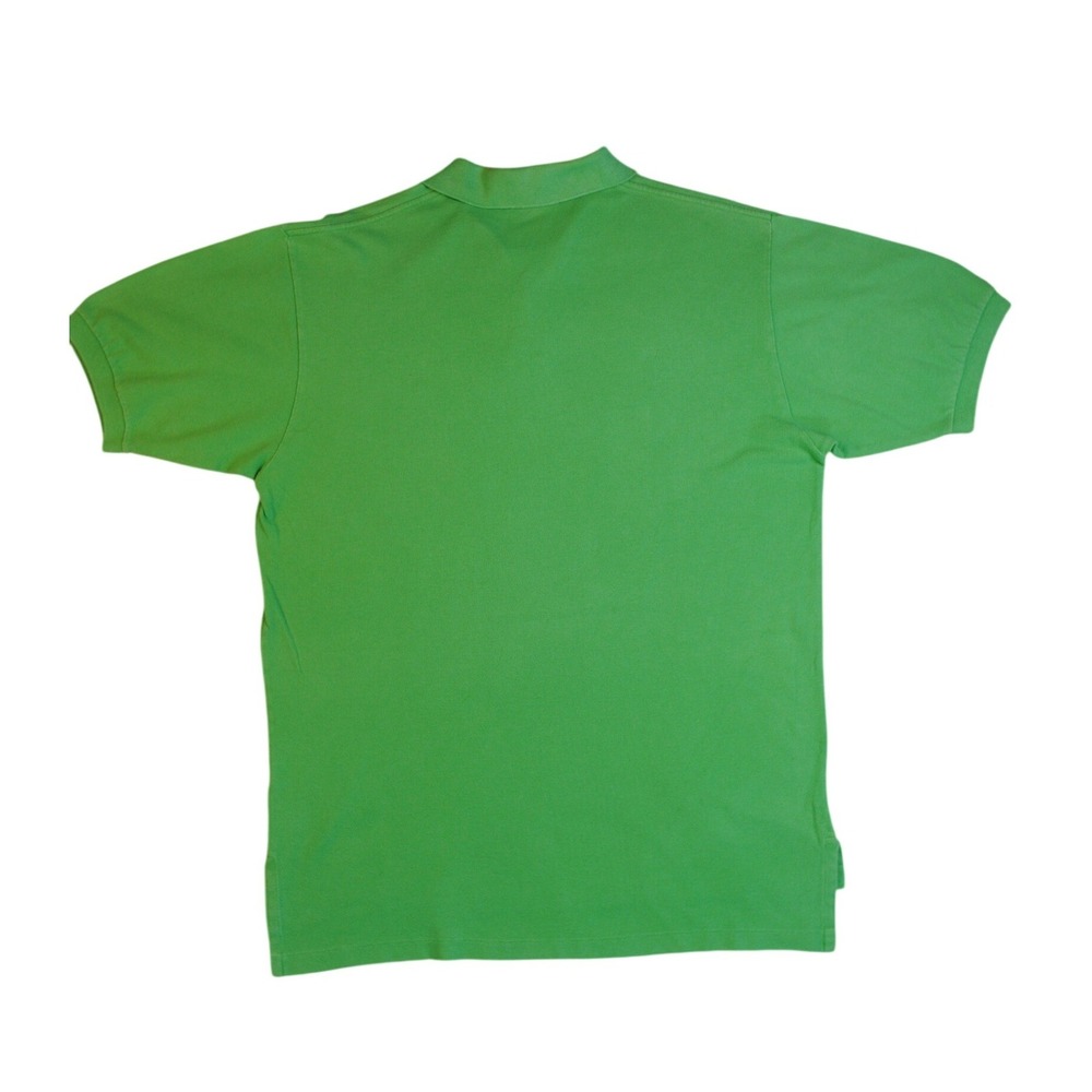 Y2K Polo Ralph Lauren Mens Green Cotton Short Sleeve Blue Pony Size L Vintage - Picture 6 of 6
